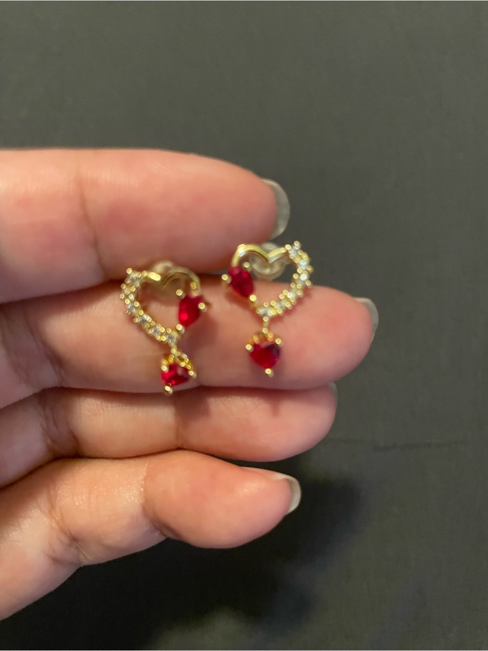 New - 18k gold plated stainless steel earrings
